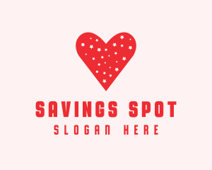 Star Red Love Heart logo design