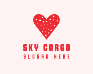 Star Red Love Heart logo design