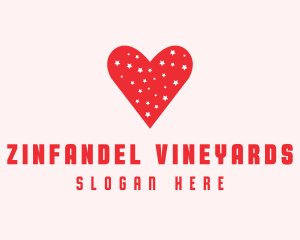 Star Red Love Heart logo design