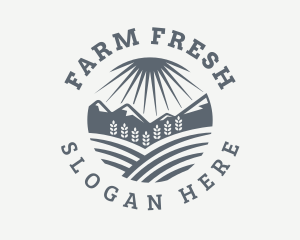 Wheat Crop Farming logo design