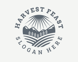 Wheat Crop Farming logo design