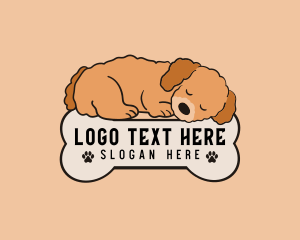 Veterinary - Sleeping Dog Bone logo design