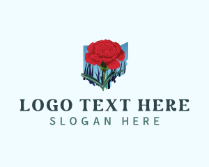 Rhododendron - Ohio Scarlet Carnation logo design