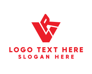 Augmented Reality - Modern Letter VR Monogram logo design