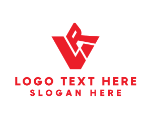 Virtual Reality - Modern Minimalist Entertainment logo design