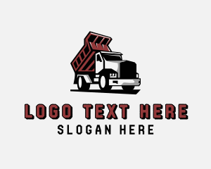 Truck - Dump Truck Construction Mover logo design