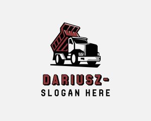 Dump Truck Construction Mover Logo