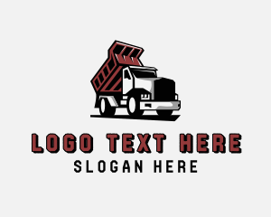 Dump Truck Construction Mover Logo