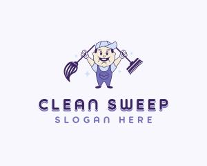 Janitor - Janitor Sanitation Cleaner logo design