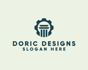 Doric - Cog Pillar Engineering logo design