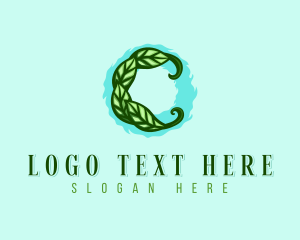 Leaf Wellness Letter C Logo