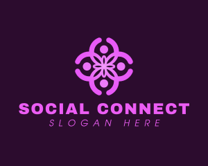 People Social Organization logo design