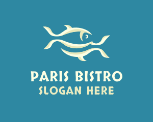 Abstract Fishes Restaurant logo design