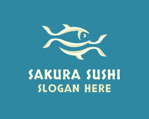 Abstract Fishes Restaurant logo design