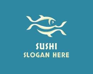 Abstract Fishes Restaurant logo design