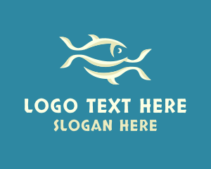 Fish - Abstract Fishes Restaurant logo design