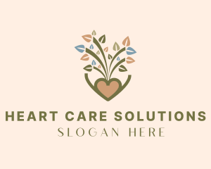 Nature Heart Plant  logo design