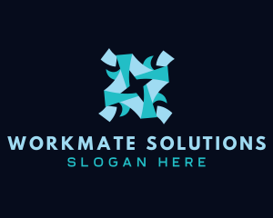 Colleague - Origami Human People logo design