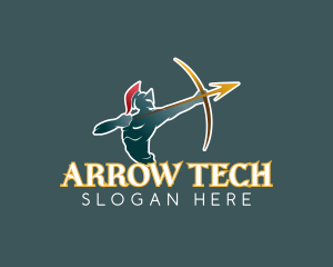 Spartan Archer Warrior logo design