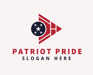 Stars Triangle Patriot logo design