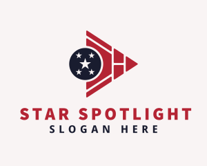 Stars Triangle Patriot logo design