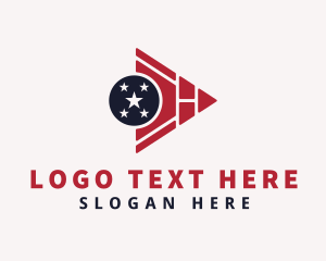 Soldier - Stars Triangle Patriot logo design