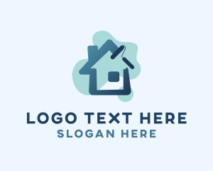 Eco Friendly Products - Paint Roller Home logo design
