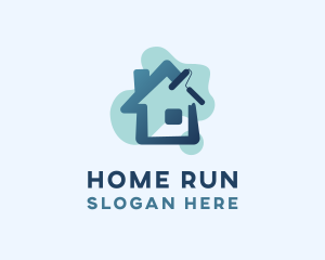 Paint Roller Home logo design