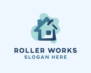 Paint Roller Home logo design