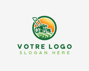 Grass - Grass Cutting Lawn Mower logo design