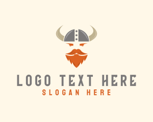 War - Viking Warrior Soldier logo design