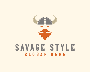 Viking Warrior Soldier logo design