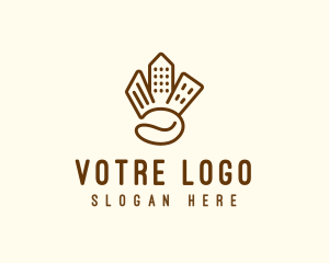Latte - Cityscape Coffee Bean logo design