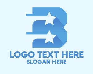 Talent Agency - Shooting Star Letter B logo design