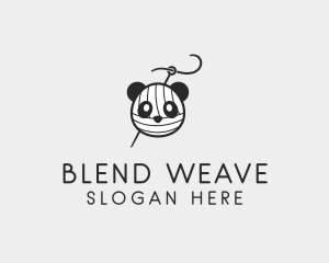 Interweave - Panda Yarn Ball logo design