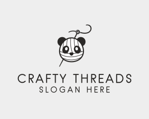 Panda Yarn Ball  logo design