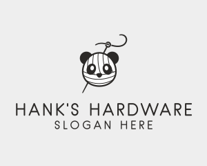 Hank - Panda Yarn Ball logo design