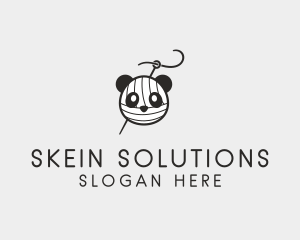 Skein - Panda Yarn Ball logo design