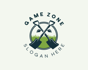 Lawn Shovel Landscape Logo