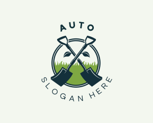 Lawn Shovel Landscape Logo