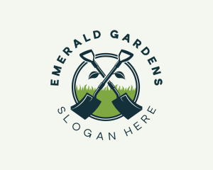 Lawn Shovel Landscape logo design