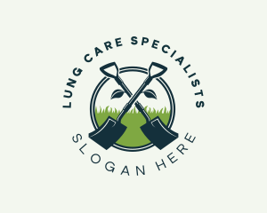 Lawn Shovel Landscape logo design