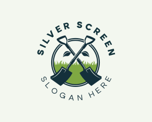 Lawn Shovel Landscape logo design