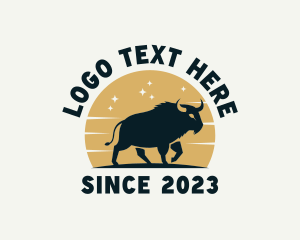 Bison - Bison Animal Zoo logo design