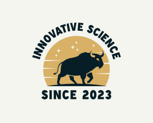 Bison Animal Zoo Logo