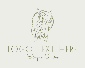 Mythology - Fairy Goddess Hair logo design