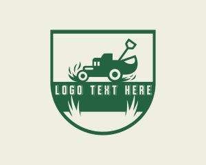 Landscaping - Grass Cutting Mower Lawn Care logo design