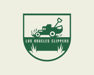 Grass Cutting Mower Lawn Care Logo