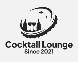 Beer Cap Lounge Bar logo design