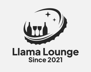 Beer Cap Lounge Bar logo design